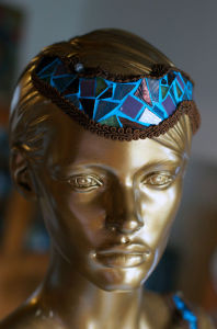 buste en mosaïque « la femme en bleu »