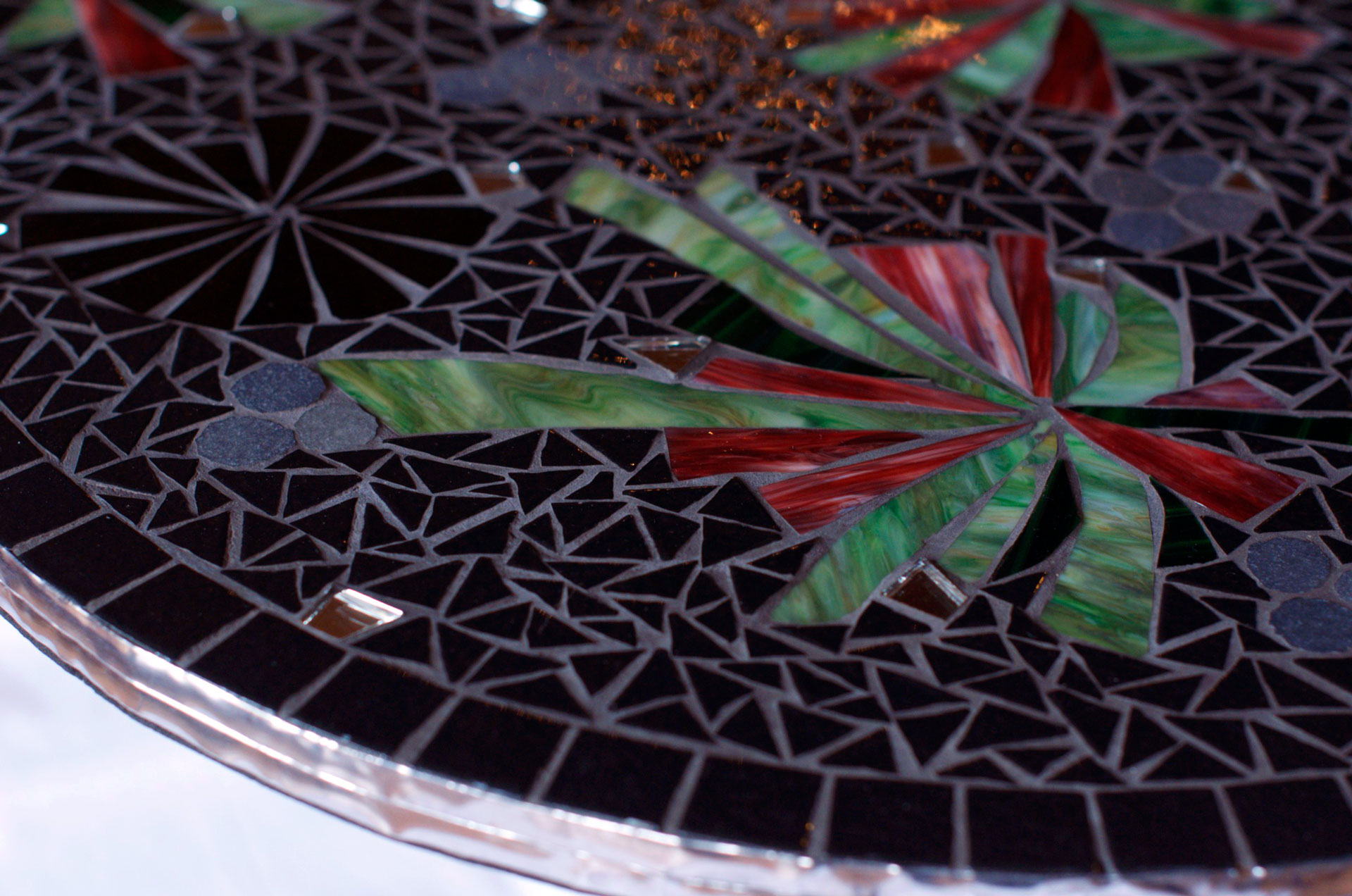 table mosaïque de bistro en mosaïque « le temps des fleurs »