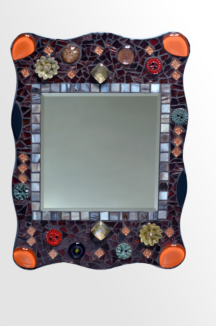 miroir en mosaïque « bric et broc »