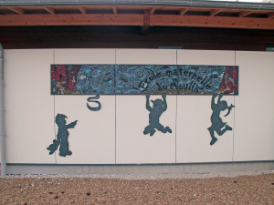 Fresque en mosaïque à l'école maternelle de Mouroux - plan général